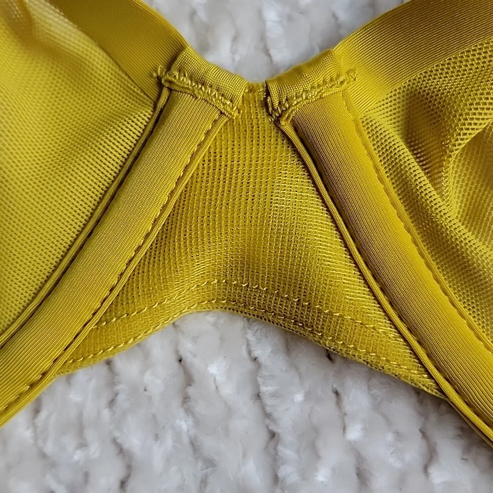 💗  CUUP The Plunge Mesh Underwire UW Bra Yellow Sun 34F 34DDD New - Picture 10 of 10